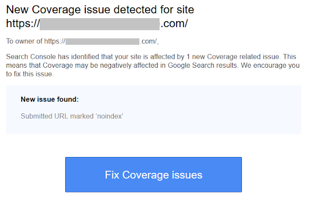 Google Search Consile Error - Submitted URL marked ‘noindex’