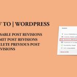 If you are familiar with WordPress CMS, you might have observed that WordPress autsaves every edit by default. Post revisions is a good feature in WordPress to review and track changes. However, for some it may not be necessary as it is not required or due to database size concerns. In this post, we shall see how to disable WordPress post revisions, set WordPress post revision to a certain number, deleted previous WordPress post revisions. So, I have a WordPress website too and I saw that the revision of a particular post is 229 already! I am not sure if there is a limit in WordPress up to how many latest revisions are saved. I guess there is none by default. It would be awesome if there is a setting for admins to set the revisions in WordPress. wordpress-post-revisions-1 Anyway, I decided I do not need that many post revisions in my database. I also do not want to disable post revisions completely. You may want to completely disable revisions as per your need. Follow the steps below as per you need. 1) Disable WordPress post revisions As discussed WordPress keeps post revisions by default. There is no UI to disable it. However, it can be defined in wp-config.php file. Add the following line of code at the bottom of the wp-config.php file just above (require_once( ABSPATH . 'wp-settings.php' );) to disable WordPRess post revisions. define('AUTOSAVE_INTERVAL', 300 ); // seconds define('WP_POST_REVISIONS', false ); Place the code above the line: require_once( ABSPATH . 'wp-settings.php' ); This code will disable all future revisions to be saved and it will also increase the autosave interval from 60 seconds to 300 seconds. The post will be auto-saving every 5 minute instead of every minute. 2) Set WordPress post revision to a certain number In my case, I did not disable the post revisions. I wanted to reduce the number of post revisions to keep. To limit the number of WordPress post revisions, add the following line of code at the bottom of the wp-config.php file. /** No. of revisions to keep */ define( 'WP_POST_REVISIONS', 2 ); Place the code above the line: require_once( ABSPATH . 'wp-settings.php' ); This will keep only two post revisions in the database. 3) Delete previous WordPress post revisions As discussed above, we can disable and limit the post revisions. However, doing the above changes does not remove the previous post revisions already saved in the database, which are occupying unnecessary space. To delete the previous post revisions from WordPress database, do the following: Login to your host Control Panel Launch phpMyAdmin See the post revisions in WordPress database: Launch phpMyAdmin > Click on SQL tab and run the query: SELECT ID,post_title,post_type FROM `wp_posts` where post_type="revision"; Note: If table prefix (wp) has been changed, use appropriate table prefix in your case. This query will show you all the posts which are of type - post revisions. wordpress-post-revisions-phymyadmin Find out how many post revisions are there in the WordPress database: Launch phpMyAdmin > Click on SQL tab and run the query: SELECT count(*) FROM `wp_posts` where post_type="revision"; Note: If table prefix (wp) has been changed, use appropriate table prefix in your case. This query will display the number of post revisions in the database. Delete the post revisions from database: To delete the post revisions, run the following query from phpMyAdmin: DELETE FROM wp_posts WHERE post_type = "revision"; Note: If table prefix (wp) has been changed, use appropriate table prefix in your case. The steps in this post should disable Post revisions, set a limit to the number of post revisions to keep and delete all previously saved post revisions stored in the WordPress database. Post revisions may be a useful feature but if it is not necessary for you, you may following the steps above to disable or limit the post revisions as discussed.