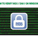 How to verify MD5 or SHA1 checksum of file on Windows Computer?