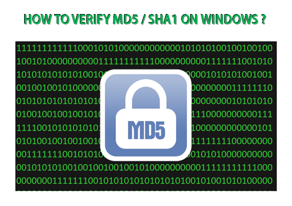 How to verify MD5 or SHA1 checksum of file on Windows Computer?